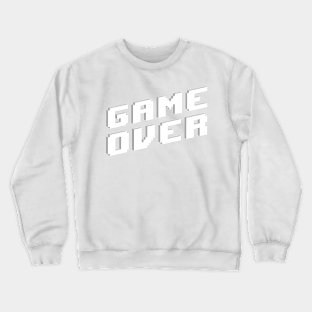 Retro Game Over Crewneck Sweatshirt by RajaGraphica